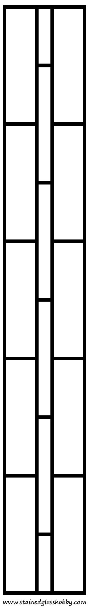 Stained glass panel pattern outline