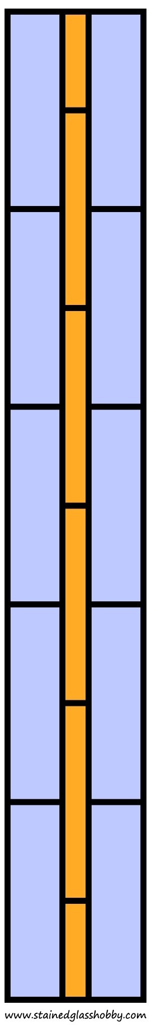 Color stained glass panel pattern