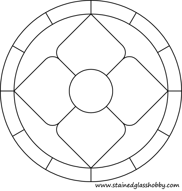 Round pattern stained glass pattern