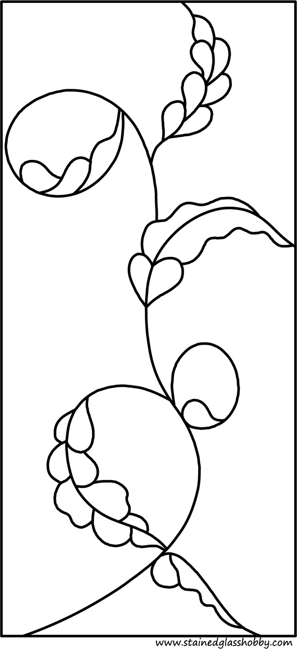 Flowers stained glass pattern
