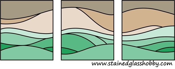 3 piece hill pattern design