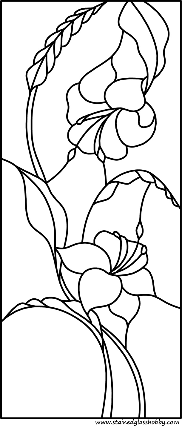 Flower stained glass pattern