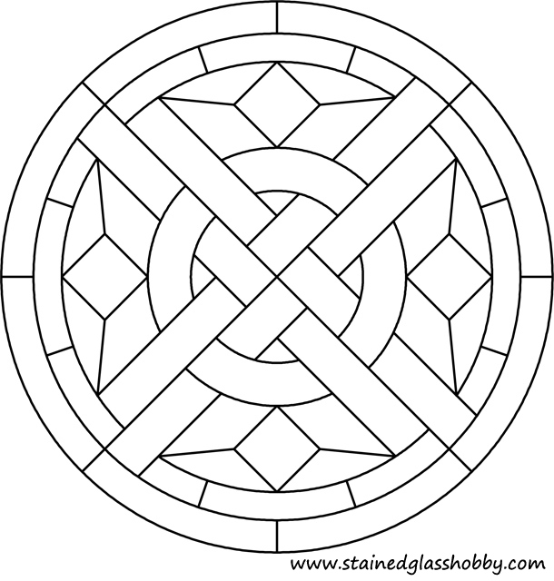 Circular panel 2 stained glass pattern