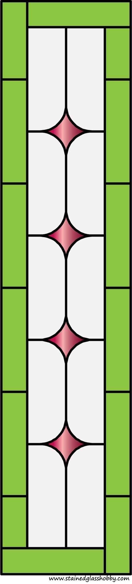 Rectangular panel for stained glass design 4