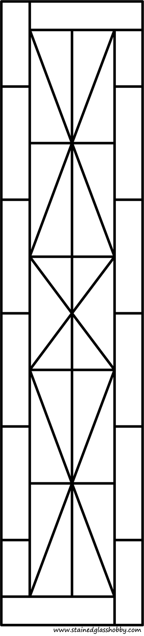 Rectangular panel for stained glass pattern 5