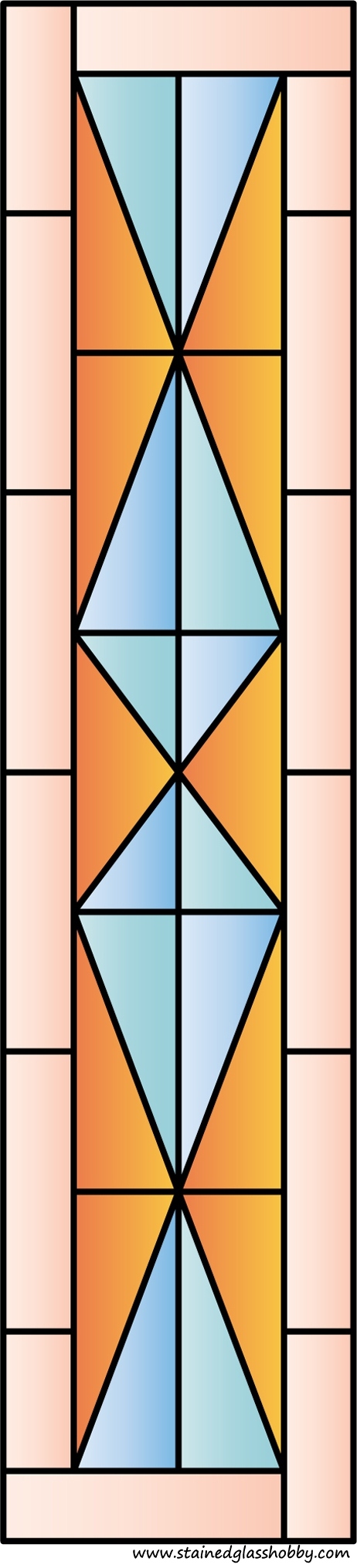 Rectangular panel for stained glass design 5