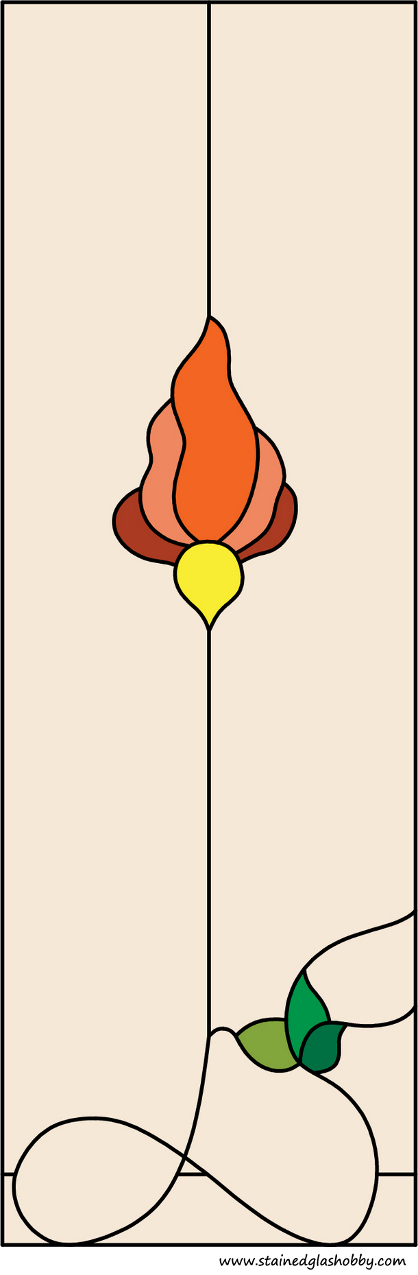 lively flower stained glass pattern