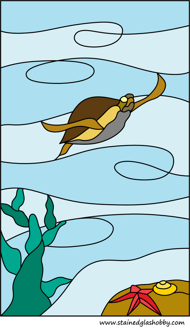 Turtle stained glass pattern