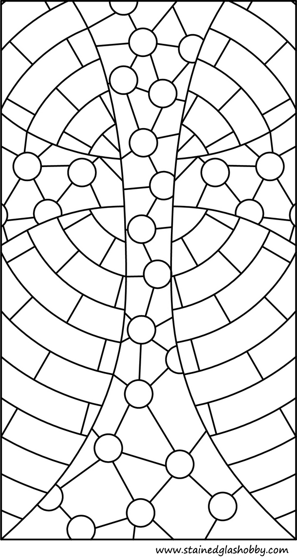 Stained glass cross pattern