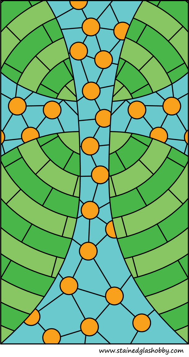 Stained glass cross design