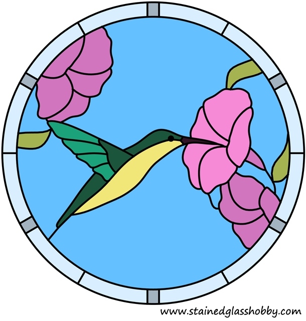 Color Hummingbird round design