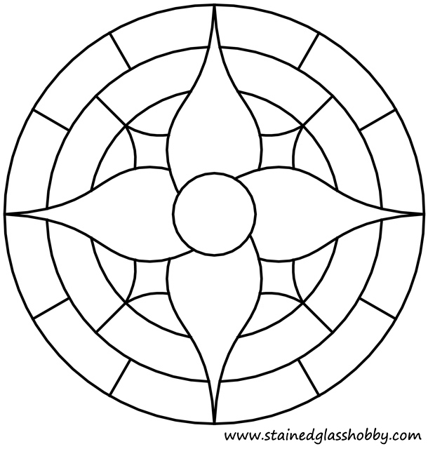 Flower round panel outline