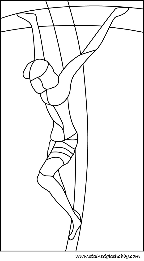 Jesus Christ stained glass outline