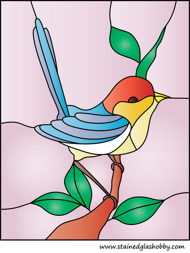bird stained glass pattern
