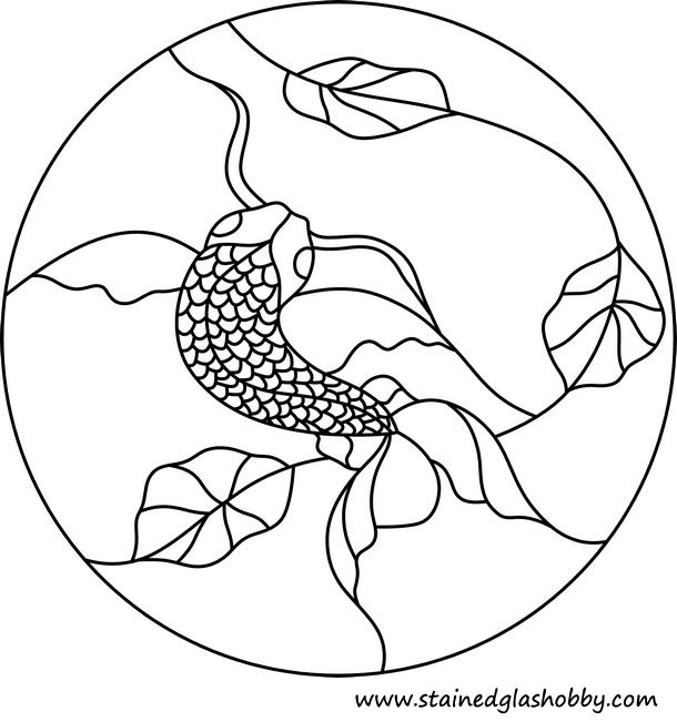 koi stained glass pattern