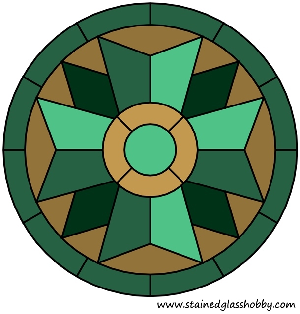 Cross stained glass pattern