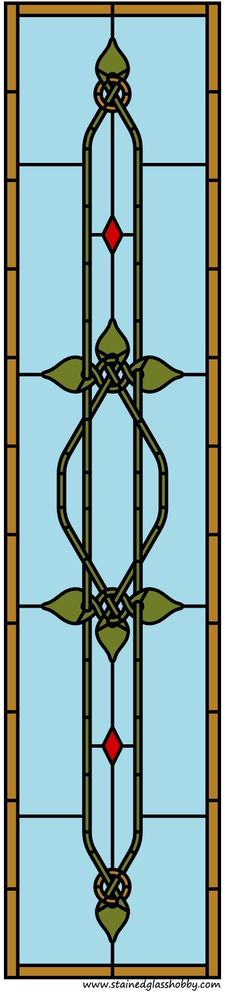 Celtic stained glass door panel