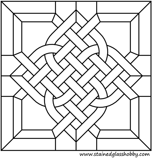 Stained glass Celtic design pattern
