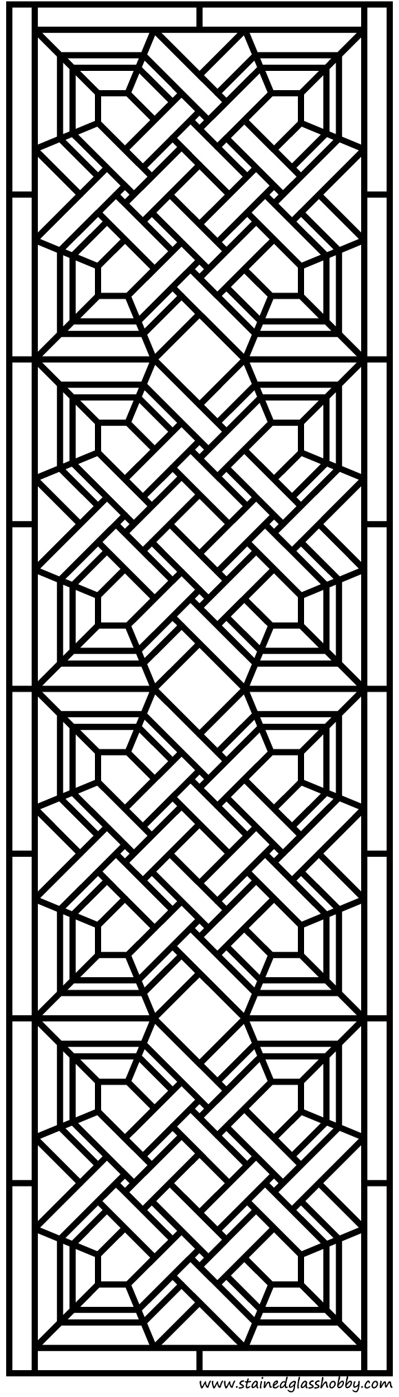 Stained glass door panel design