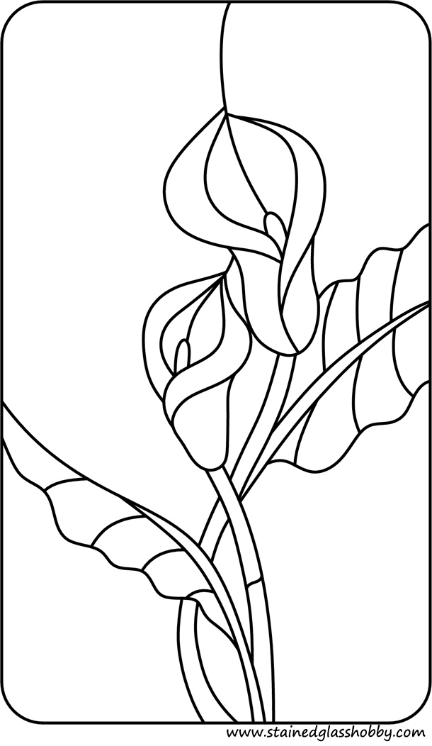 stained glass lillies