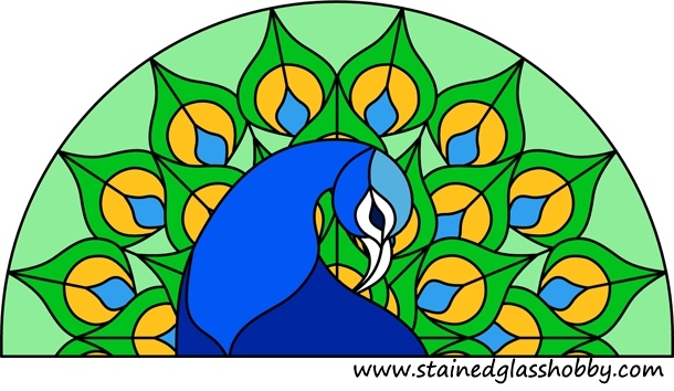 peacock stained glass patterns