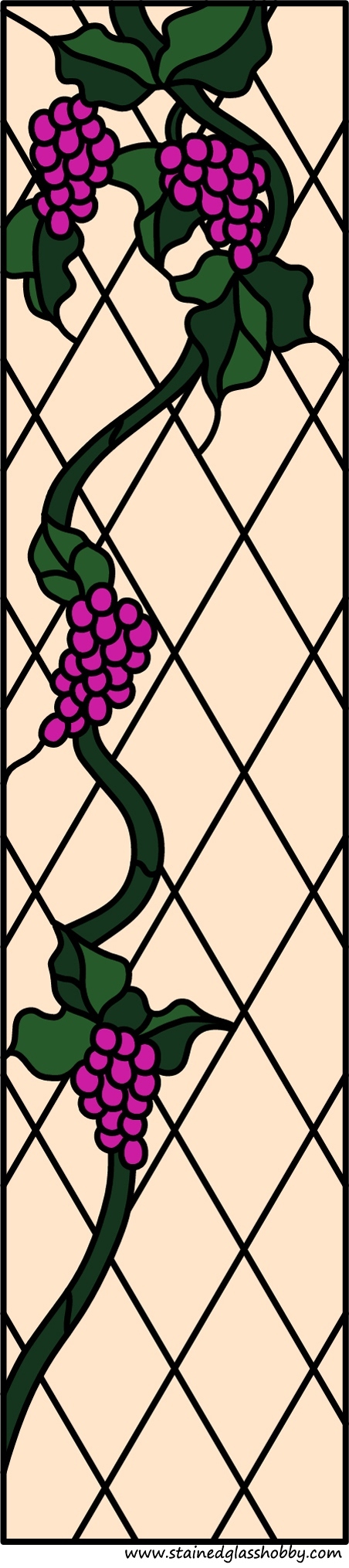 grapes stained glass design