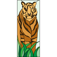stained glass tiger design