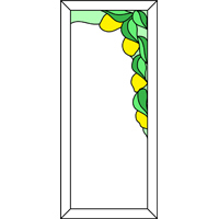Petals frame stained glass