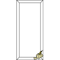 Pumpkin panel for stained glass