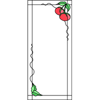 cherries panel for stained glass