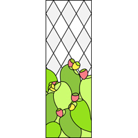 Bajtra pattern stained glass