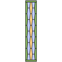 Stained glass door panel design