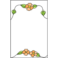 Flowers panel stained glass