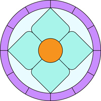Round pattern stained glass