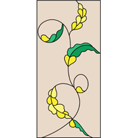 Flowers pattern stained glass