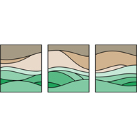 3 piece pattern stained glass