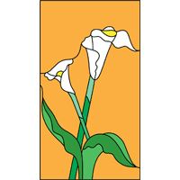 Flower 1 design stained glass