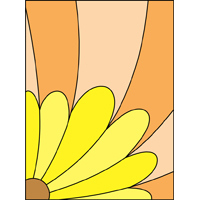 Flower 3 design stained glass