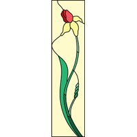 Flower 6 design stained glass