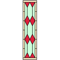 Diamond shape stained glass design 2
