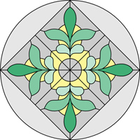 Circular panel 1 stained glass
