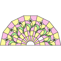 Semi-circular stained glass pattern 1