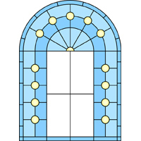 Arch design for stained glass 1
