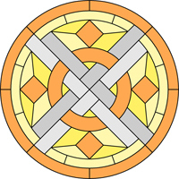 Circular panel 2 stained glass