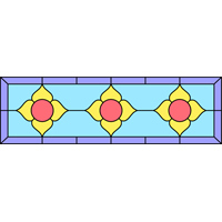 Rectangular panel for stained glass 1