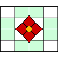 Flower horizontal panel design