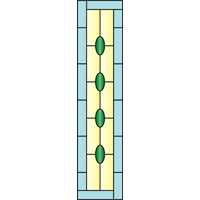 Rectangular panel for stained glass 3