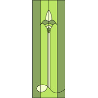 Narrow pattern stained glass design