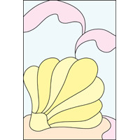 Seashell stained glass pattern