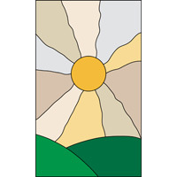Sunset Sunrise stained glass pattern